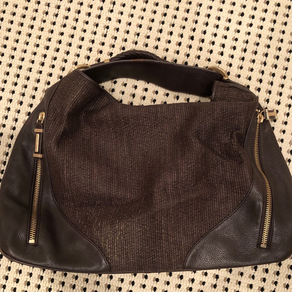 Rachel Zoe Brown Hobo leather Woven Shoulder Bag